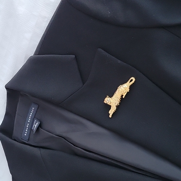 Gold tiger brooch - Picture 3 of 5